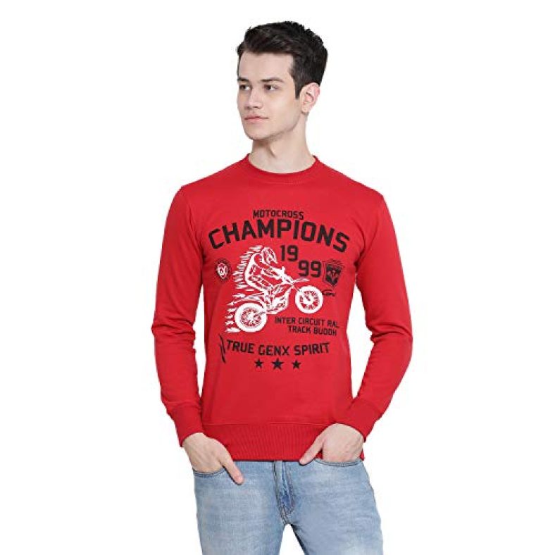 Genx Men’S Cotton Polo Red Sweatshirt, X-Large Polo_Rd Polo_Rd