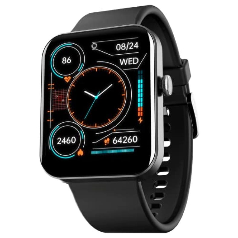 Boat Newly Launched Wave Leap Call With 1.83″ Hd Display, Advanced Bluetooth Calling, Multiple Watch Faces, Multi-Sports Modes, Ip68, Hr & Spo2, Metallic Design, Weather Forecasts(Active Black)