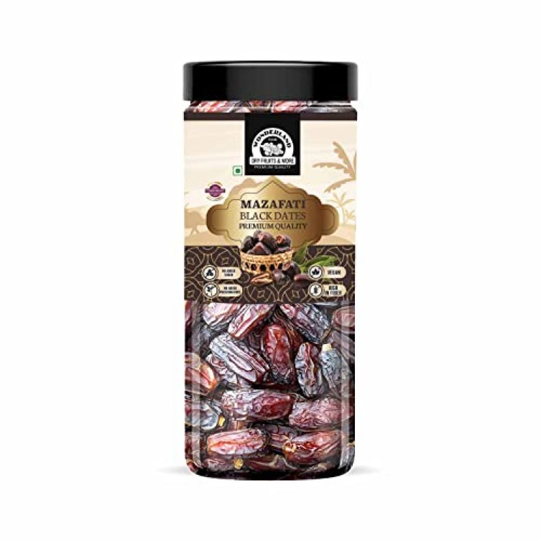 Wonderland Foods – Dry Fruits Mazafati Dates 400G Jar | Healthy & Nutritious Soft Khajoor | Khajur Rich In Iron, Fibre & Vitamins