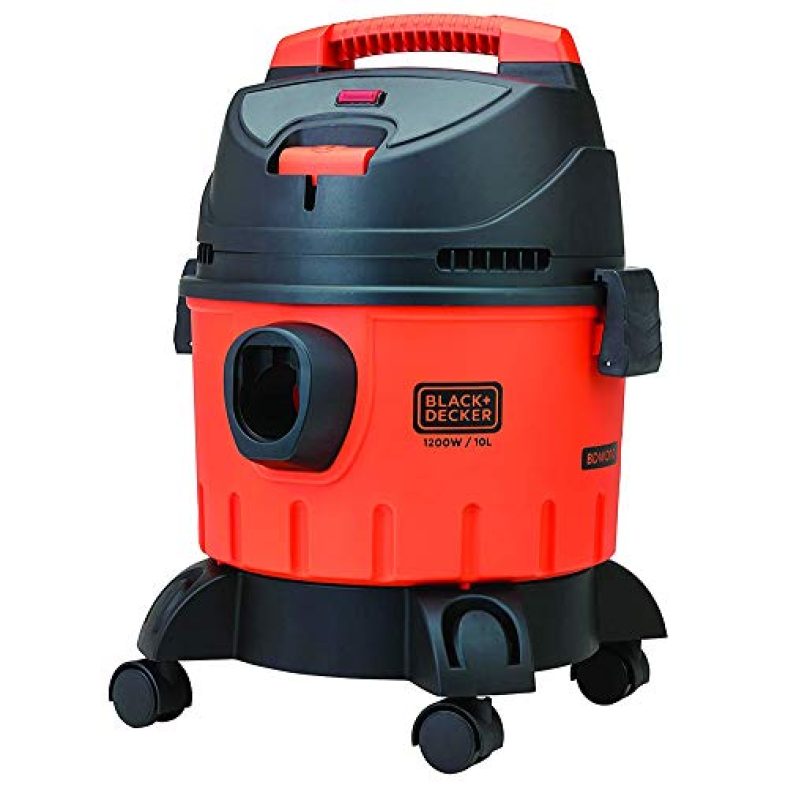 Black + Decker Wdbd10 10-Litre, 1200 Watt , 16 Kpa High Suction Wet And Dry Vacuum Cleaner And Blower With Hepa Filter And Reusable Dustbag (Red)