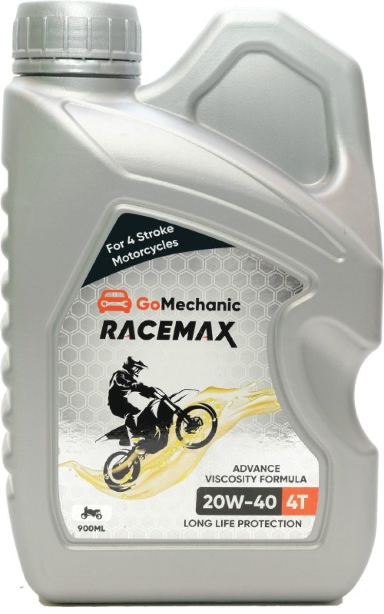 Gomechanic Racemax 4T 20W40 Api Sj Jaso Ma2 High Performance Longer Protection Premium Quality Engine Oil For Motor Bikes Gmun4Tlb001 Synthetic Blend Engine Oil(900 Ml, Pack Of 1)