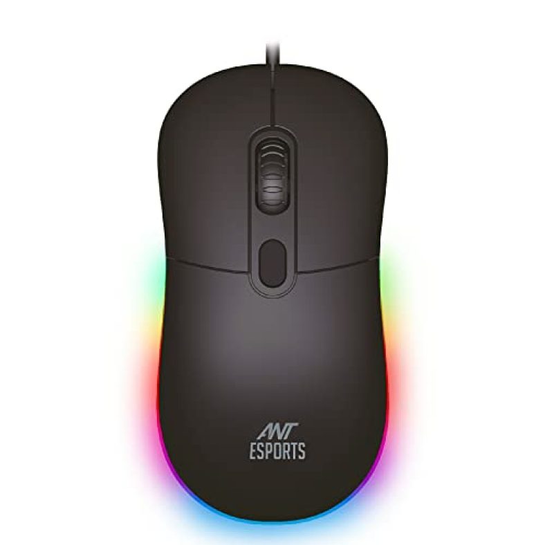 Ant Esports Gm40 Wired Optical Gaming Mouse With Rgb Led, Lightweight And Ergonomic Design, Dpi Upto 2400, Compatible With Windows And Mac