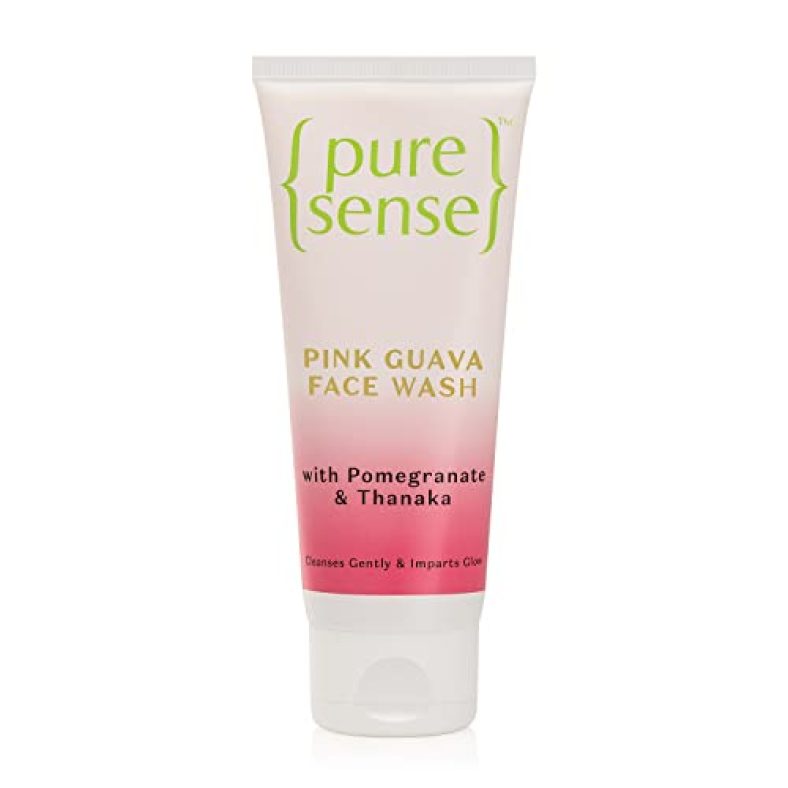 Puresense Pink Guava Face Wash With Pomegranate & Thanka For Gentle Cleansing & Imparts Glow | Suitable For Men & Women | 100G