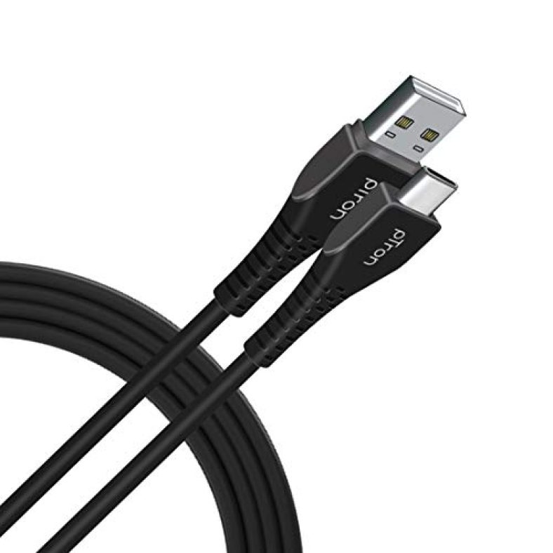 Ptron Solero T241 2.4A Type-C Data & Charging Usb Cable, Made In India, 480Mbps Data Sync, Durable 1-Meter Long Usb Cable For Type-C Usb Devices For Charging Adapter (Black)