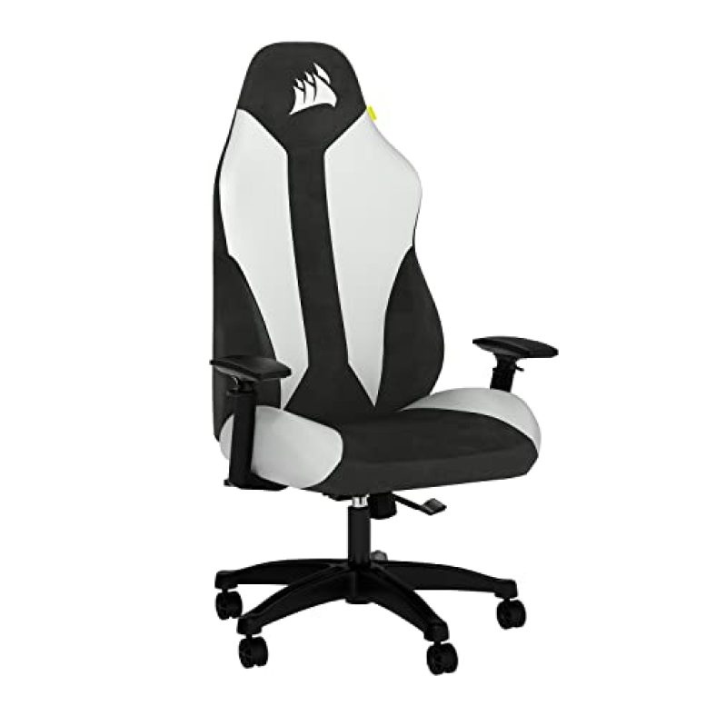 Corsair Tc70 Remix Gaming Chair – White (Relaxed Fit, Leatherette & Soft Cloth Fabric Exterior, Built-In Foam Lumbar Support, Highly Adjustable Armrests, 105° Reclining Seat) – Cf-9010040-Ww