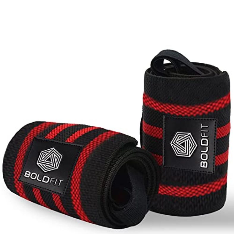 Boldfit Wrist Supporter For Gym Wrist Band For Men Gym & Women With Thumb Loop Straps – Wrist Wrap Gym Accessories For Men Hand Grip & Wrist Support Sports Straps For Gym, Weightlifting – (Red)