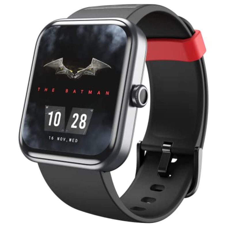 Boat Xtend Smartwatch The Batman Edition With Alexa Built-In, 1.69 Hd Display, Multiple Watch Faces, Stress Monitor, Hr, Spo2 & Sleep Monitor Monitoring, 14 Sports Modes,5 Atm(Crusador Knight Black)