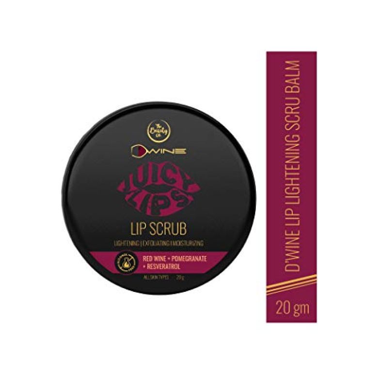 The Beauty Co. D’Wine Juicy Lips- Lip Scrub 20Gm For Lightening & Exfoliating Lips | Made In India