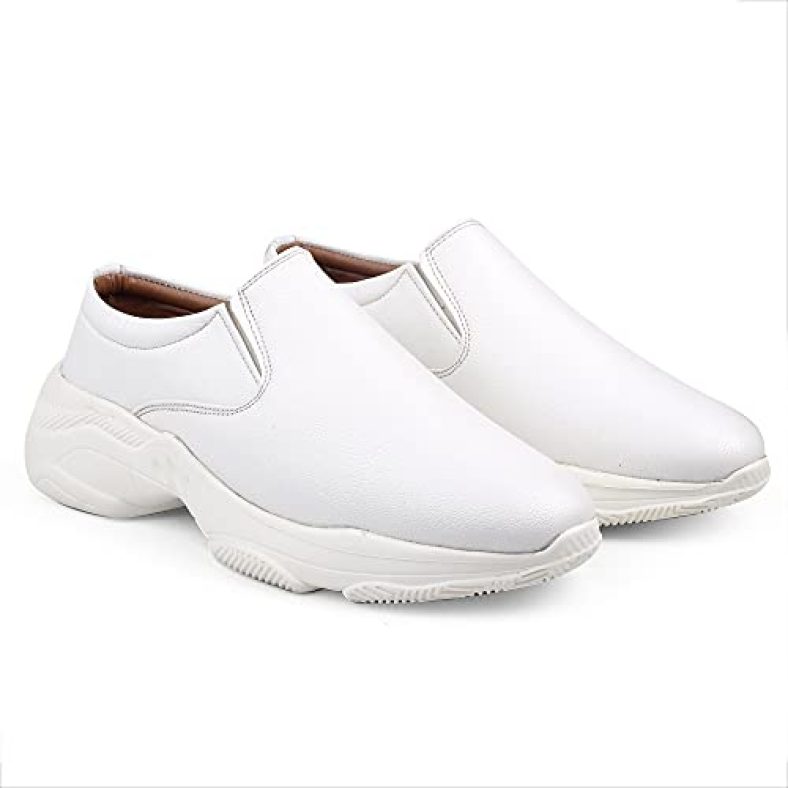 Men’S Latest White Casual Outdoor Slip-On Shoe On Eva Sole With Extra Cushion 6-Uk
