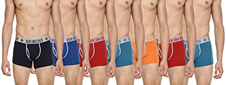 Dollar Bigboss Men’S Cotton J-Class Machino Regular Solid Trunks (Pack Of 7) (Mjtr-16-R2_Assorted_S/80Cm)