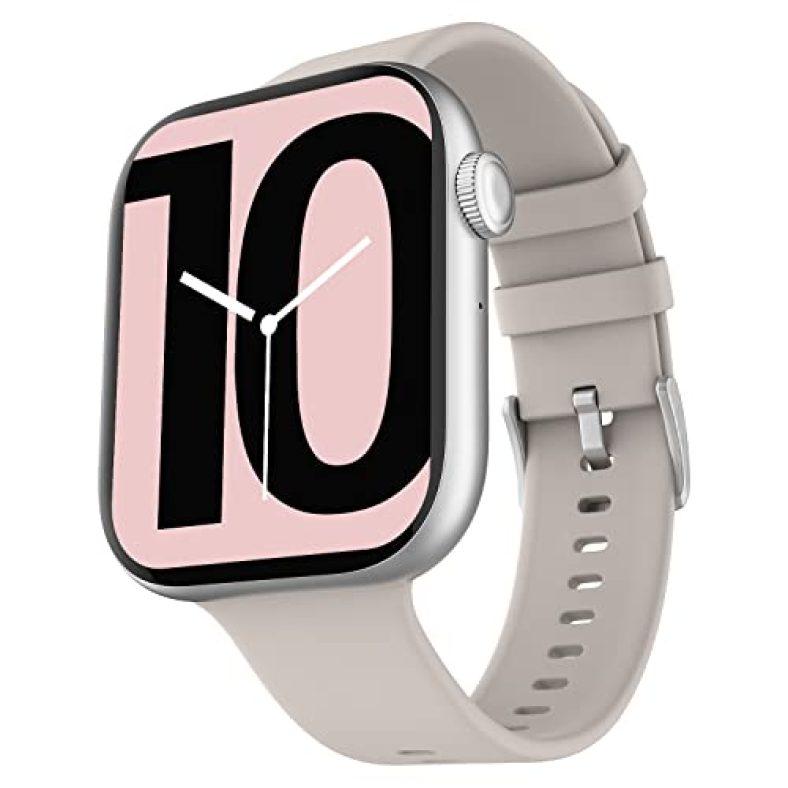 Fire-Boltt Ring 3 Smart Watch 1.8 Biggest Display With Advanced Bluetooth Calling Chip, Voice Assistance,118 Sports Modes, In Built Calculator & Games, Spo2, Heart Rate Monitoring (Silver Starlight)