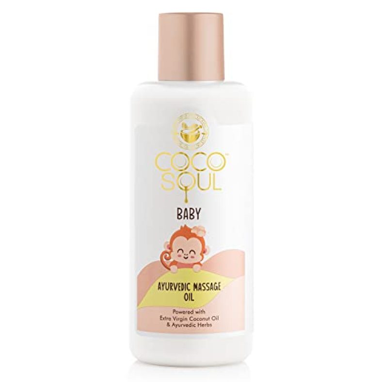 Coco Soul Baby Massage Oil With Extra Virgin Coconut Oil | Ayurvedic Herbs | 100% Natural | Paraben | Perfume & Mineral Oil Free | No Toxins | Natural & Safe | From The Makers Of Parachute Advansed | 200 Ml