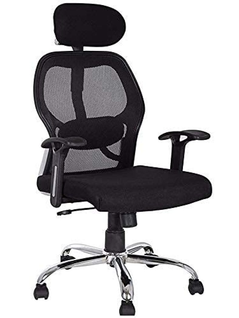 Nice Chair Office Chair Ergonomic For Computer Work & Study Chair For Home | Gaming Chairs Revolving Rolling For Office Work At Home (Black, Ply,Plastic & Metal)