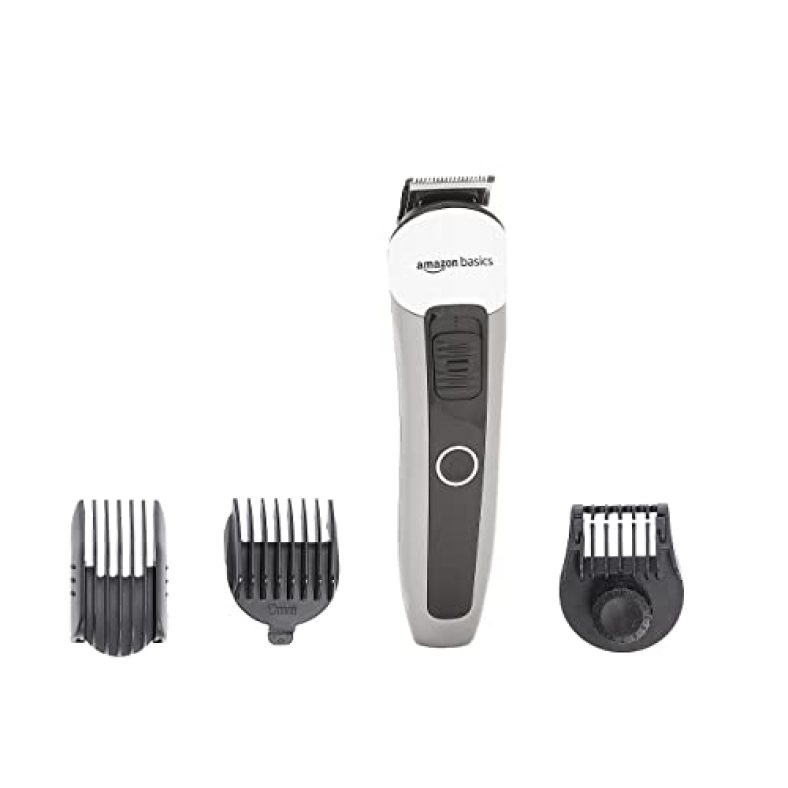 Amazon Basics Ultra Rechargeable Beard Trimmer – 100 Minutes Run Time (Black)