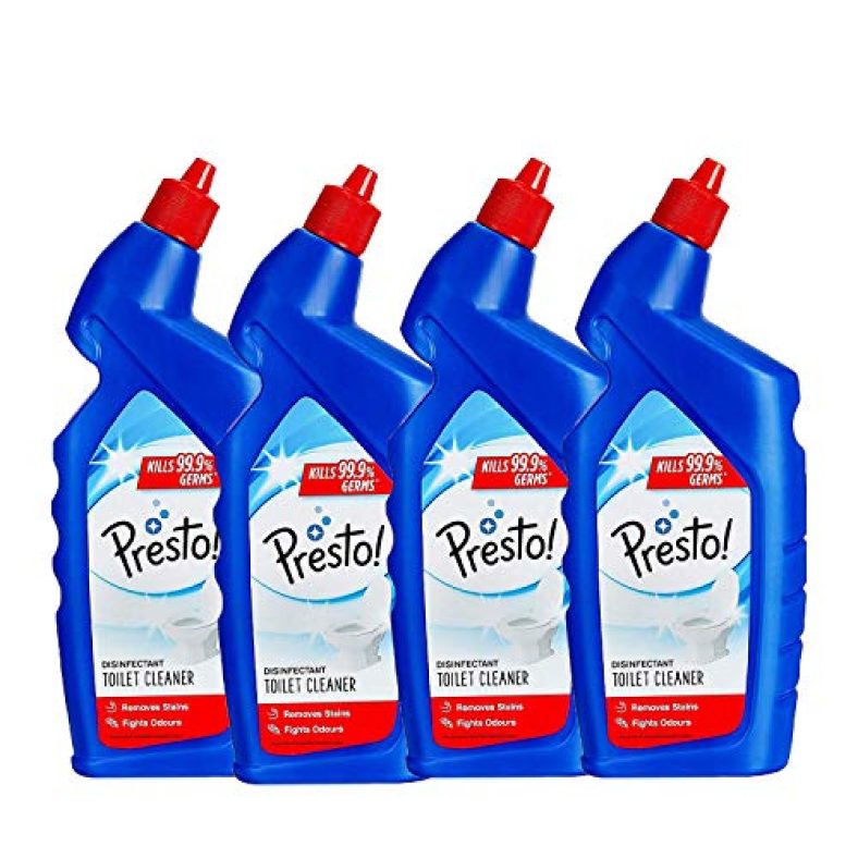 Amazon Brand – Presto! Disinfectant Toilet Cleaner – 1 L (Pack Of 4)