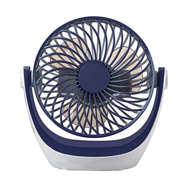Soopii Mini Desktop Portable Usb Fan Power Supply (2 Speed Gear) – 5-Inch Fan Blade – 360° Rotation Feature Office Desk Fan / Kitchen Fan / Bedside Fan For Perfect Wind Angle & Noise Free Small Table Fan
