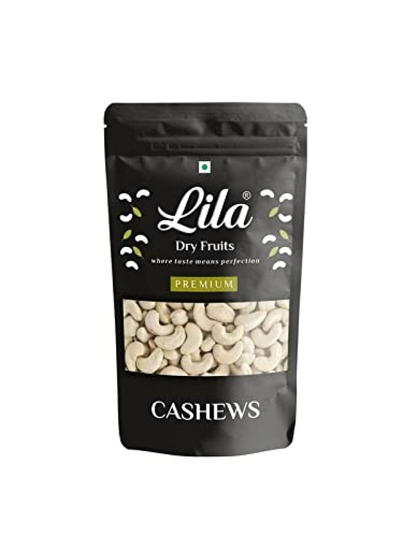Lila Dry Fruits 100% Natural Premium 1000G Whole Cashews | Whole Crunchy Cashew | Premium Kaju Nuts | Nutritious & Delicious | Gluten Free | Source Of Minerals & Vitamins | Dry Fruits