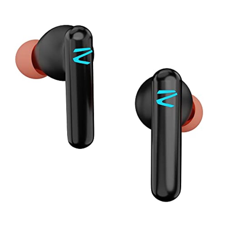 Zebronics Sound Bomb G1 Gaming Bluetooth True Wireless Stereo In Ear Earbuds, 50Ms Low Latency, Aac Support, Flash Connect, Deep Bass, Splash Proof, Voice Assistant, Bt V5.0 With Mic (Black + Red)