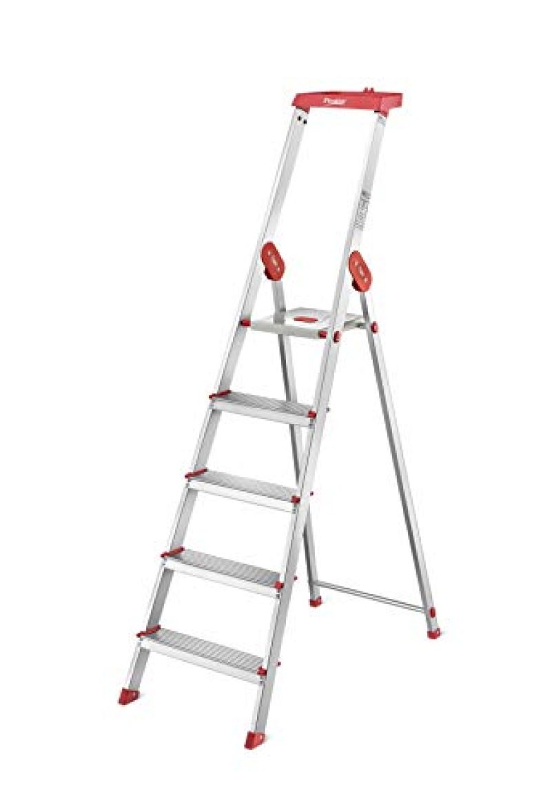 Prestige Household Aluminium Ladder Pcil 05 (Red)