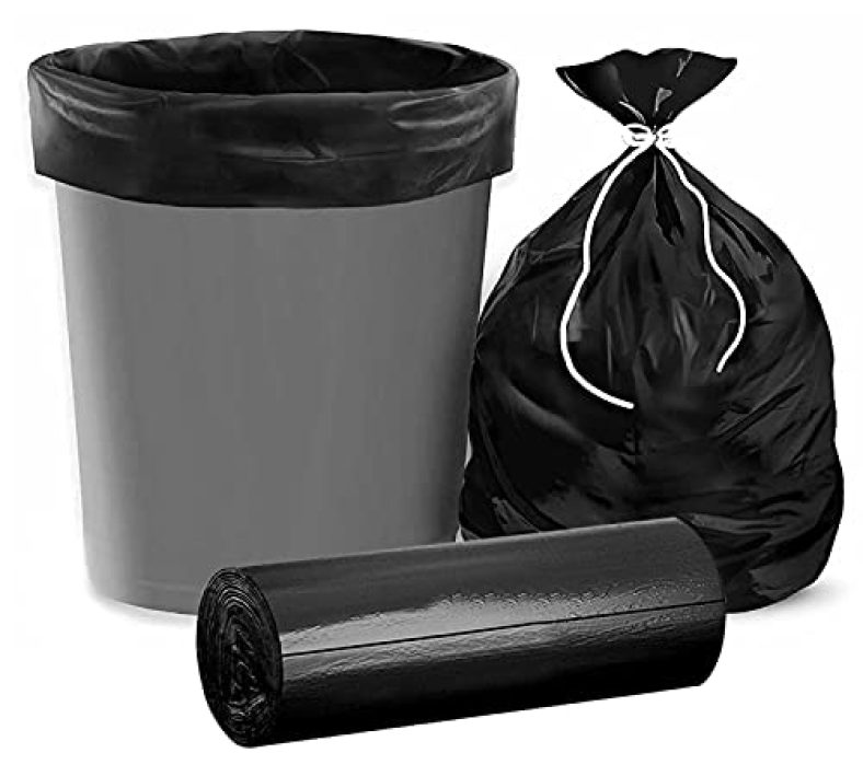 Kuber Industries 30 Biodegradable Garbage Bags Small|Plastic Dustbin Bags|Trash Bags For Kitchen, Office, Warehouse, Pantry Or Washroom 5 Ltr (Black)