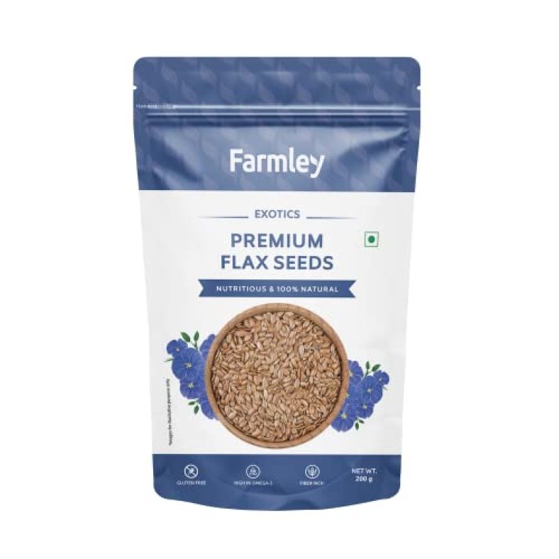 Farmley Premium Flax Seeds For Eating 200 Grams Healthy Diet Source Of Fiber