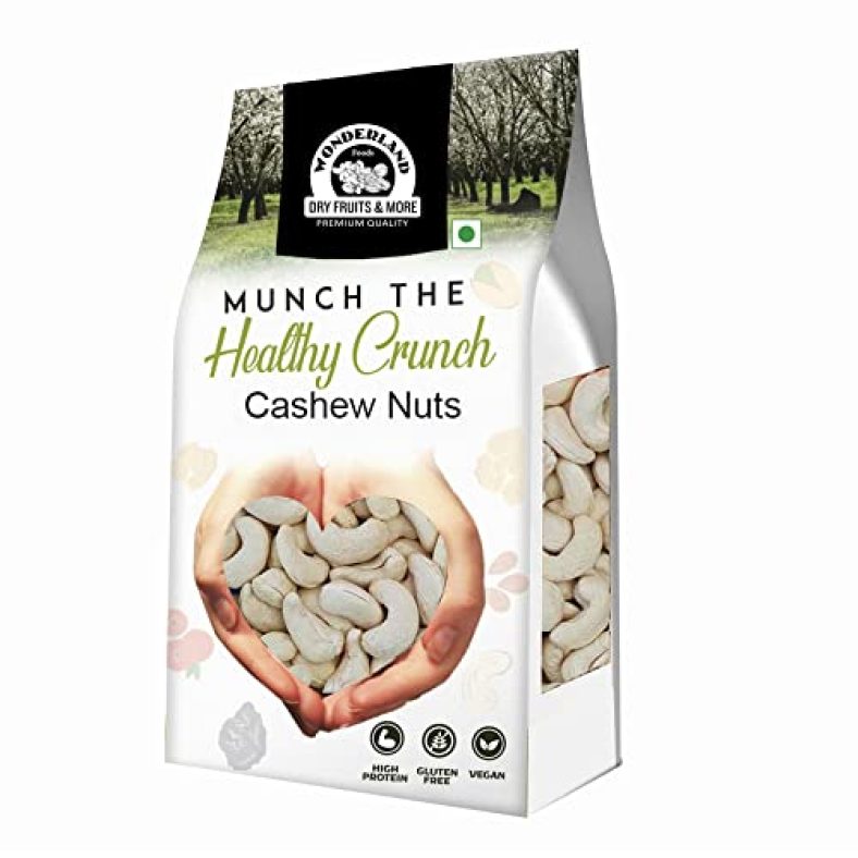 Wonderland Foods – Whole Raw Cashew (Kaju) 1Kg Pouch