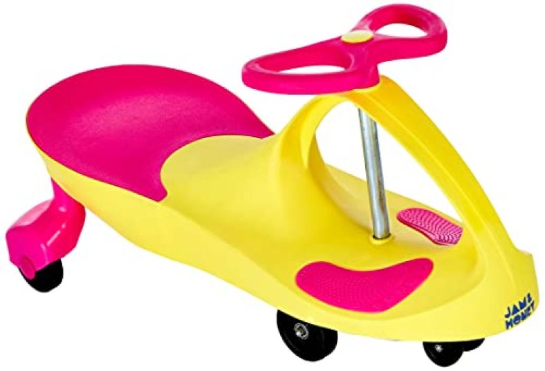 Amazon Brand – Jam & Honey Swing/Magic Car (Yellow & Pink)