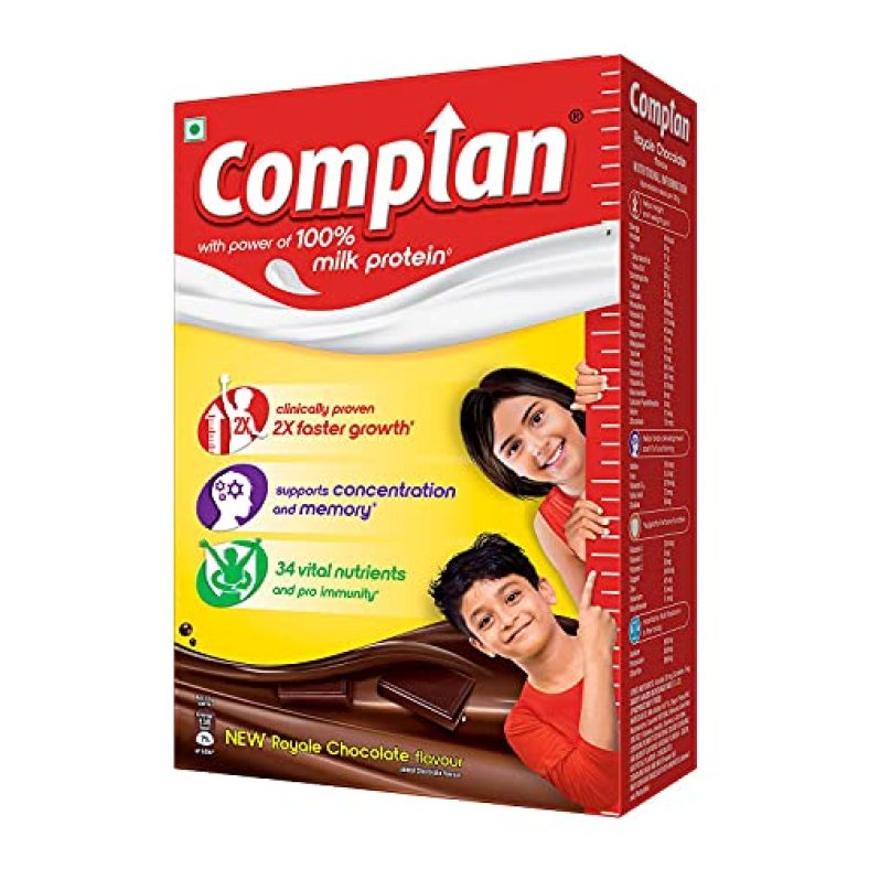 Complan Nutrition And Health Drink Royale Chocolate 750G, Refill Pack With Power Of 100% Milk Protein And Contrains 34 Vital Nutrients