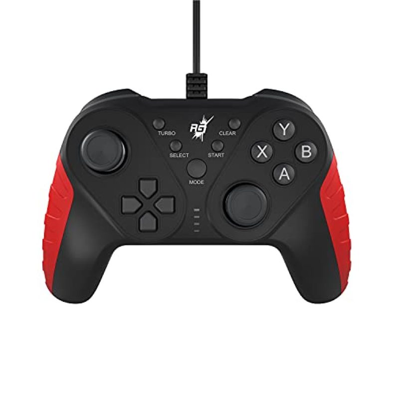 Redgear Ms-150 Wired Gamepad With 2 Digital Triggers, 2 Analog Sticks, Ergonomic Design, 1.8 M Durable Cable, X Input And Direct Input(Blood Red)