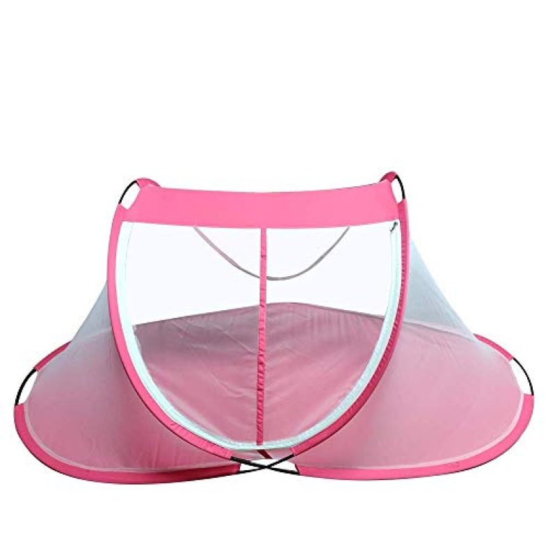 Febox Foldable Kids Mosquito Net With Base Cloth – Mosquito Repellent (Pink, Suitable For: 1 To 6 Years) (1778.0Mm L X 762.0Mm W)