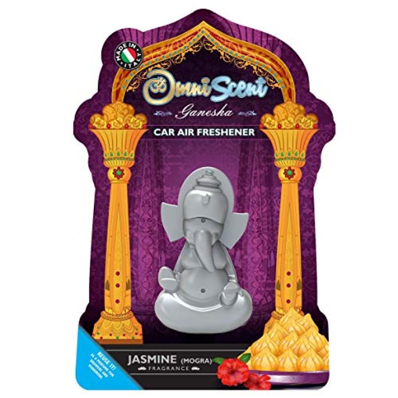 Omniscent Ganesha Car Air Freshener, Mogra, 12G