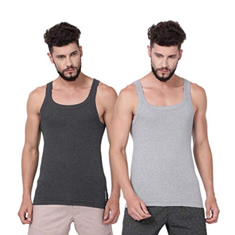 Levi’S Men’S Style #015 Sports Regular Fit Solid (015-Vest_Light, Dark Grey Melange_Xl)