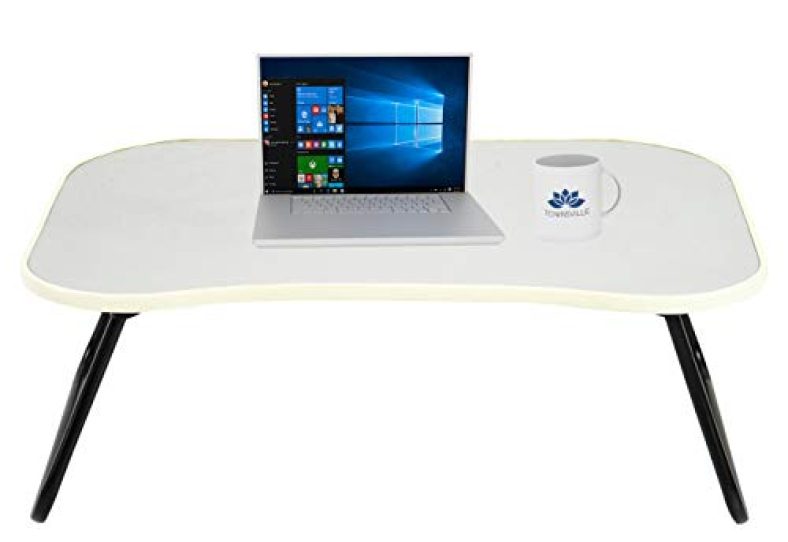 Townsville Sleeko Laptop Table (White) (Engineered Wood)