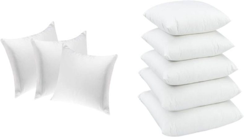 Shreejee Microfibre Solid Cushion Pack Of 8(White)