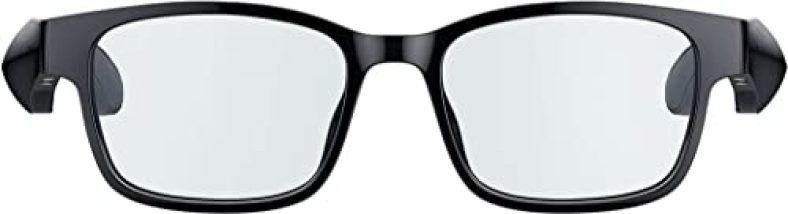 Razer Anzu Smart Glasses: Blue Light Filtering & Polarized Sunglass Lenses – Low Latency Audio – Built-In Mic & Speakers – Touch & Voice Assistant Compatible – Rz82-03630200-R3M1, Black