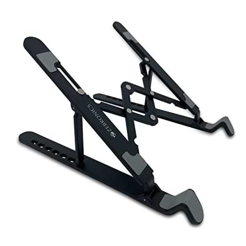 Zebronics-Ns1500 Laptop Stand Featuring Foldable Design, Anti-Slip Silicone Rubber Pads, Supports Maximum Of 5Kgs Weight