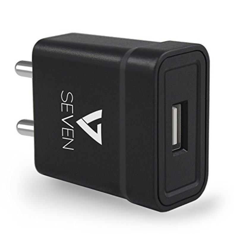 Tizum V7 5V 2.1A Usb Wall Charger Adapter Fast Charging For Android And Ios Devices (Black)