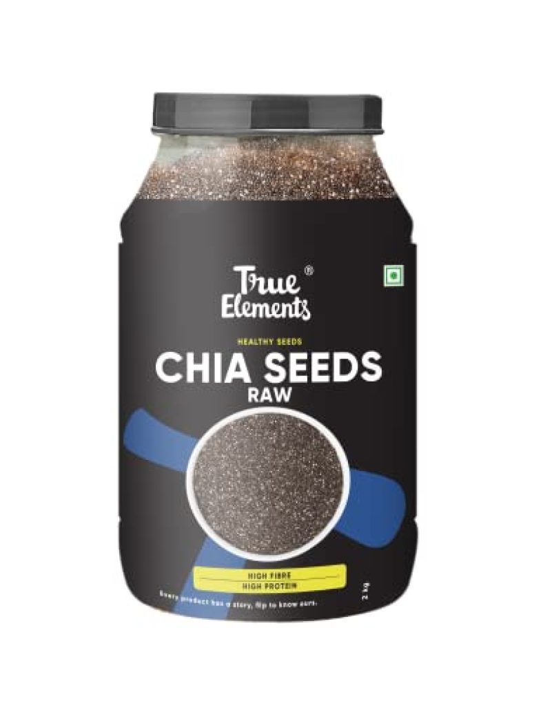 True Elements Chia Seeds 2Kg – Super Value At Rs 44 Per 100G| Non Gmo Omega Rich Seeds | Diet Food For Eating | 100% Natural