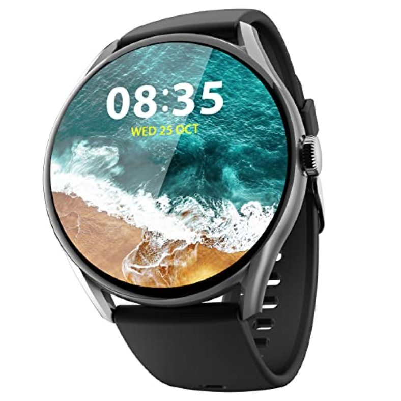 Beatxp Vega 1.43″ Super Amoled Display, One-Tap Bluetooth Calling Smart Watch, 1000 Nits Brightness, Fast Charging, 24 * 7 Health Monitoring (Electric Black)