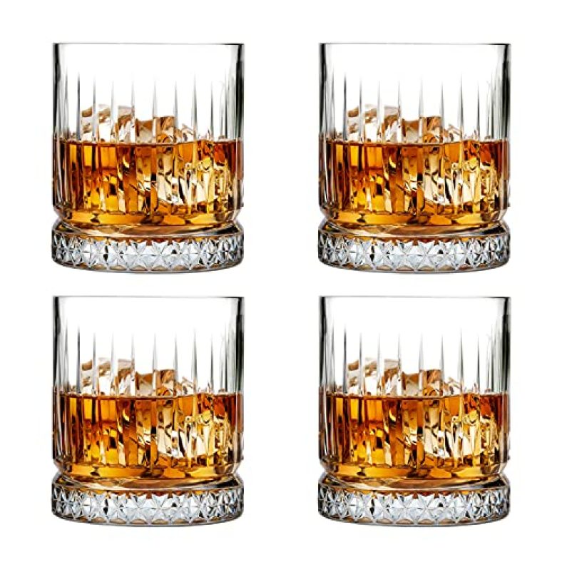 Pasabahce Glass Elysia Water/Juice/Whisky Tumbler 355 Ml 4 Pcs Set, Transparent (Pb Elysia)