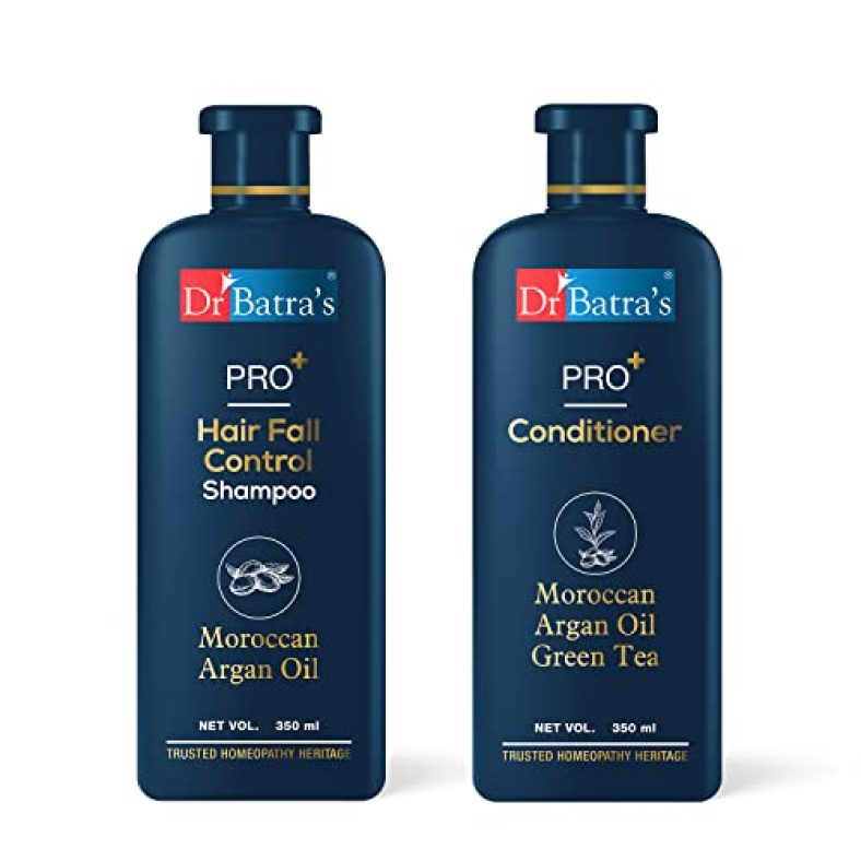 Dr Batra’S Pro+ Hair Fall Control Shampoo And Pro+ Conditioner, Hair Fall Best Combo Products For Men & Women (350Ml Each, Pack Of 2)