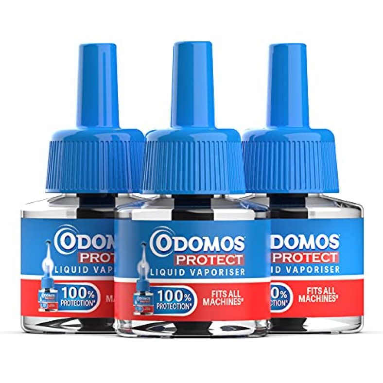 Odomos Protect Mosquito Repellent Liquid Vaporiser Refill (Pack Of 3) | Fits All Standard Machines | Kills Dengue Mosquitoes