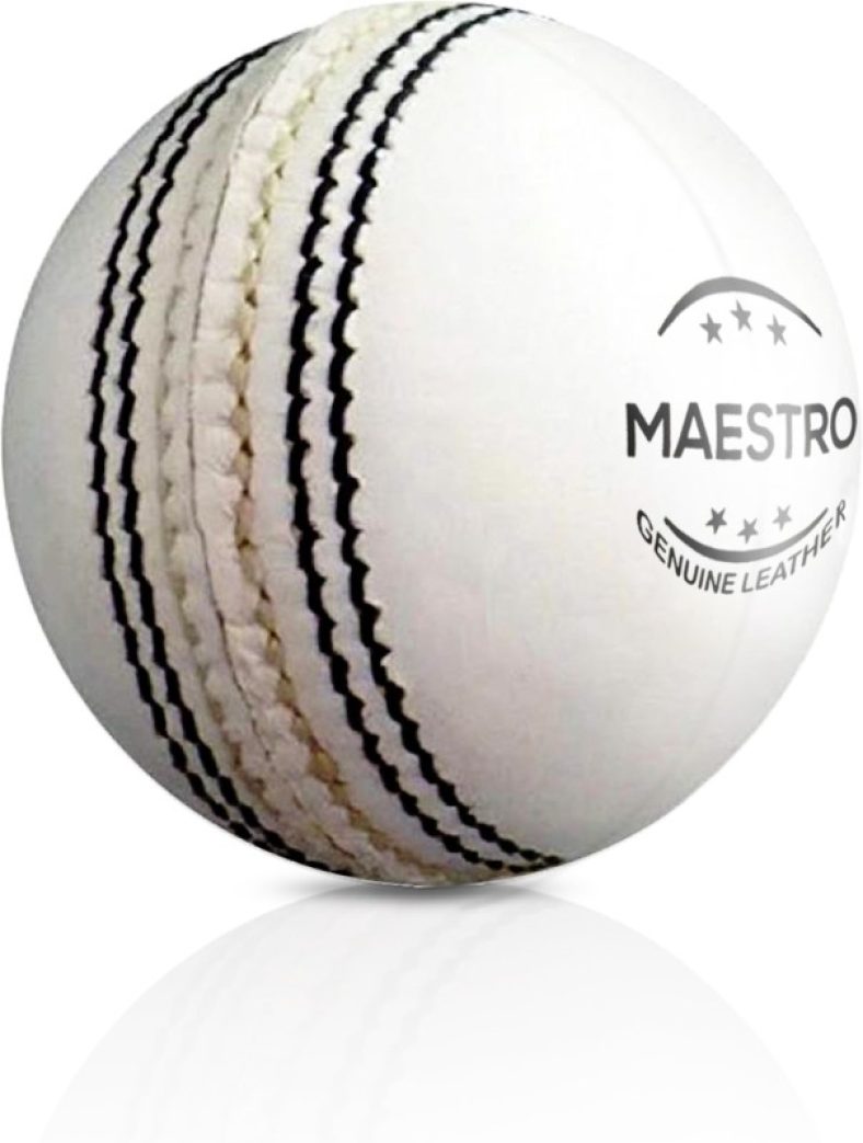 Adrenex By Flipkart Maestro 4 Panel_Int Cricket Leather Ball(Pack Of 1, White)