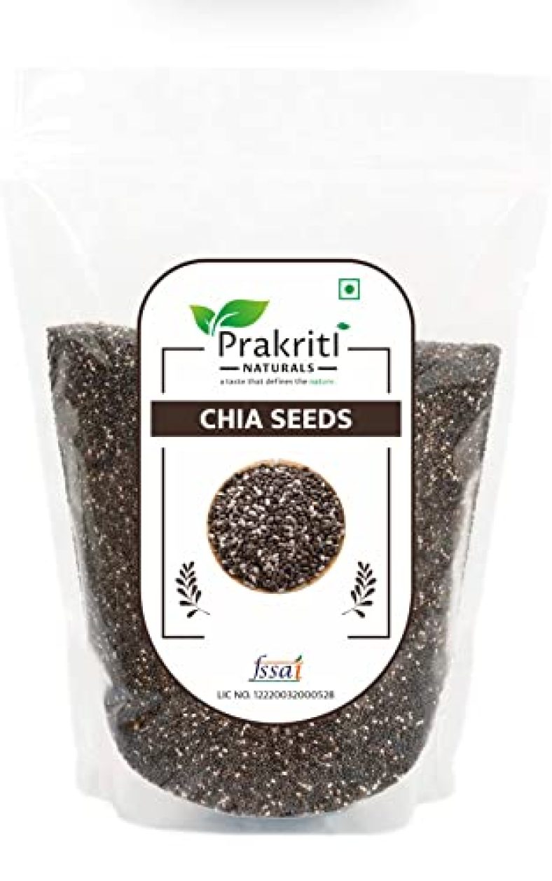Prakriti Naturals Chia Seed 1Kg Omega-3 Seeds For Eating | Non-Gmo And Fibre Rich Seeds | Best For Weight Loss | Healthy Snacks.