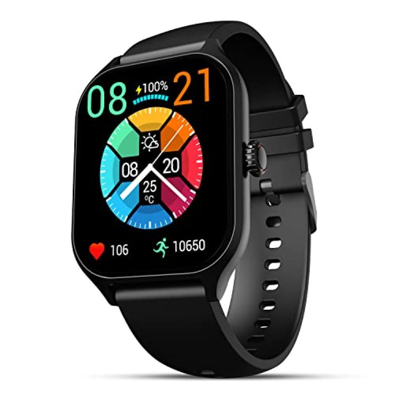 Beatxp Marv Raze 1.96″ Display, Advanced Bluetooth Calling Smart Watch, Smart Ai Voice Assistant, 60 Hz Refresh Rate, Health, Spo2 & Stress Monitoring, Fast Charging (Black)