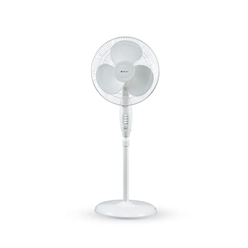 Bajaj Esteem 400 Mm Oscillating Pedestal Fan For Home|Stand Fan With Tilt Mechanism| Voltage Protection| 100% Coppermotor| Highair Delivery| 3-Speed Control| Telescopic Arrangement|2-Yr Warranty|White