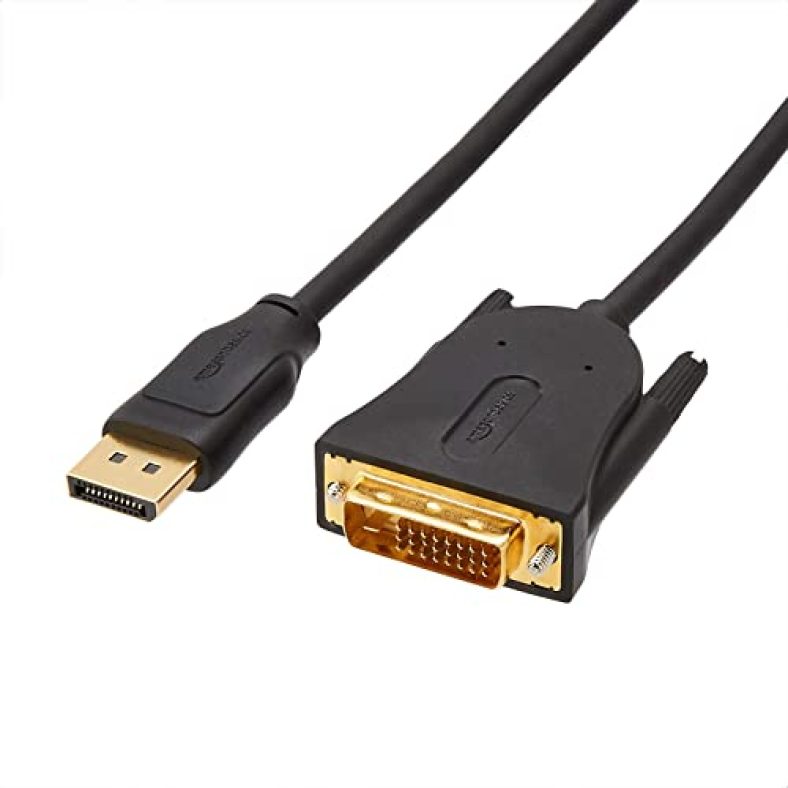 Amazonbasics Displayport To Dvi Cable For Personal Computer – 10 Feet (Black)