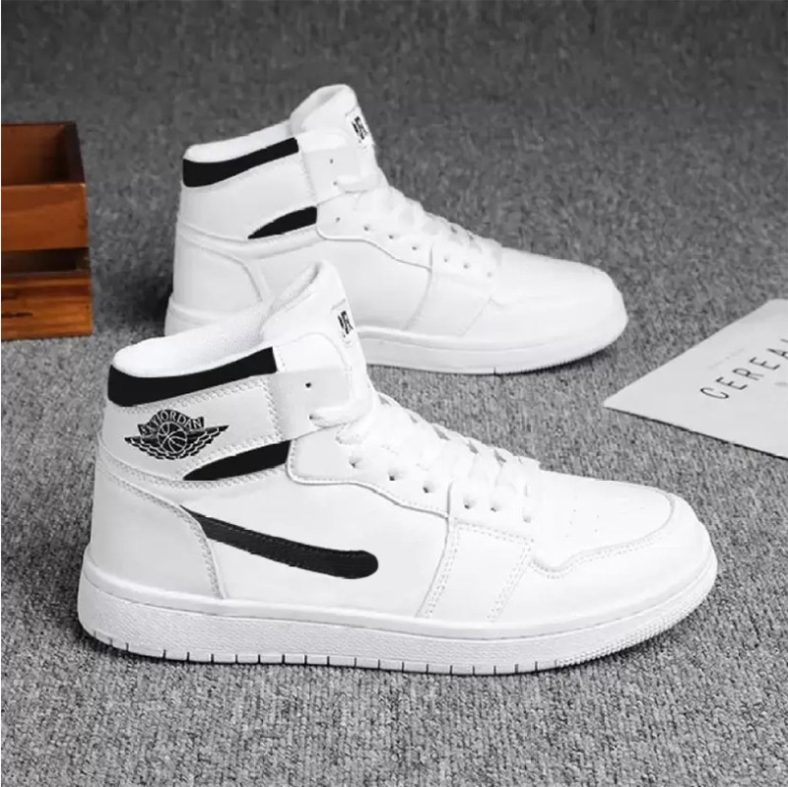World Wear Footwear Trendy Stylish Comfortable & Lightweight, Casual High Tops Sneakers Shoes Sneakers For Men(White)