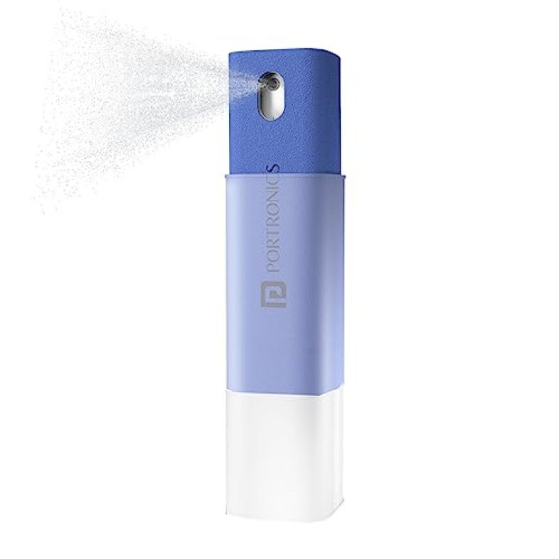 Portronics Swipe 2 Screen Cleaner & Duster With Refillable Spray Bottle, Plush Micro Fiber Duster, Chemical Free For Monitors & Laptop Screen, Smartphones & Tablets(Blue)