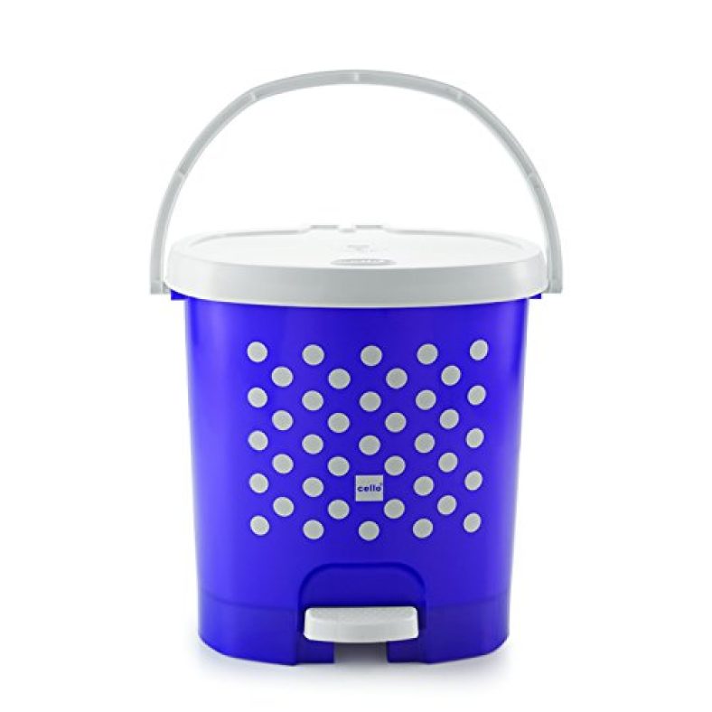 Cello Fusion Plastic Pedal Dustbin, Big, Purple